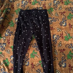Black Floral Print Leggings